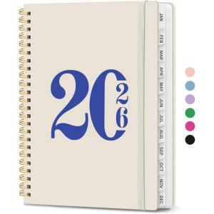 image:image2026 Planner Weekly and Monthly Calender Planner Jan 2026 to Dec 2026 Hardcover 2026 Calendar Book with Tabs amp Inner Pocket Office Home School Supplies for Women amp Men  A5 63 x 85 PurpleDGray