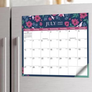 image:imageAesthetic 20252026 Magnetic Calendar for Refrigerator 21Month Fridge Calendar Magnet from October 2025 to June 2027 Greenery Design for Easy OrganizingBTwilight Petals