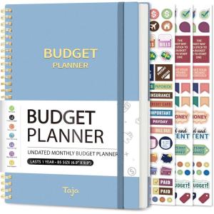 image:imageBudget Planner  Monthly Budget Book with Expense Tracker Notebook Undated Bill Organizer amp Finance Planner to Take Control of Your Money Account Book to Manage Your FinancesPinkCSky Blue