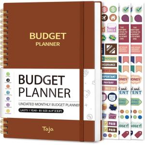 image:imageBudget Planner  Monthly Budget Book with Expense Tracker Notebook Undated Bill Organizer amp Finance Planner to Take Control of Your Money Account Book to Manage Your FinancesPinkDRust Brown
