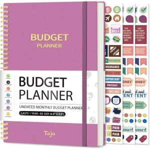 image:imageBudget Planner  Monthly Budget Book with Expense Tracker Notebook Undated Bill Organizer amp Finance Planner to Take Control of Your Money Account Book to Manage Your FinancesPinkCPurple