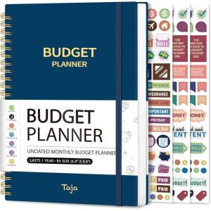 image:imageBudget Planner  Monthly Budget Book with Expense Tracker Notebook Undated Bill Organizer amp Finance Planner to Take Control of Your Money Account Book to Manage Your FinancesPinkJNavy Blue