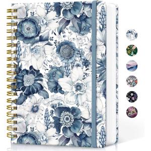 image:imageLined Spiral Notebook Journal for Work 300 Pages Thick B5 71x10 College Ruled Journal for Women amp Writing Hardcover Notebook for Note Taking Perfect for Office Home School Midnight BloomPBlue Floral