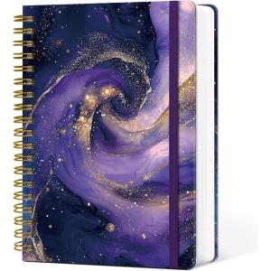 image:imageLined Spiral Notebook Journal for Work 300 Pages Thick B5 71x10 College Ruled Journal for Women amp Writing Hardcover Notebook for Note Taking Perfect for Office Home School Midnight BloomUCosmic Amethyst