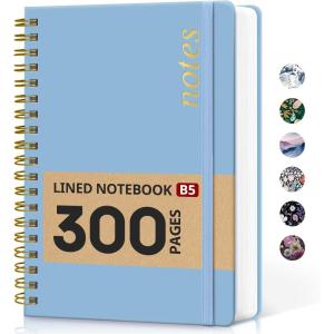 image:imageLined Spiral Notebook Journal for Work 300 Pages Thick B5 71x10 College Ruled Journal for Women amp Writing Hardcover Notebook for Note Taking Perfect for Office Home School Midnight BloomJLinedBlue