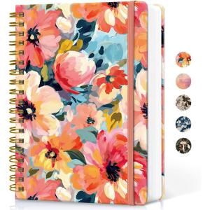 image:imageLined Spiral Notebook Journal for Work 300 Pages Thick B5 71x10 College Ruled Journal for Women amp Writing Hardcover Notebook for Note Taking Perfect for Office Home School Midnight BloomFPastel Garden