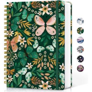 image:imageLined Spiral Notebook Journal for Work 300 Pages Thick B5 71x10 College Ruled Journal for Women amp Writing Hardcover Notebook for Note Taking Perfect for Office Home School Midnight BloomQButterfly