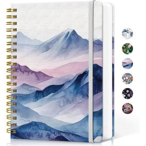 image:imageLined Spiral Notebook Journal for Work 300 Pages Thick B5 71x10 College Ruled Journal for Women amp Writing Hardcover Notebook for Note Taking Perfect for Office Home School Midnight BloomKDistant Peak
