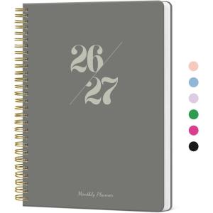 image:imageMonthly Planner 20252027 2 Year Months Planner Calendar 20252027 July 2025  June 2027 7 x 10 2527 Monthly Calendar Planner 24 Months Perfect for School Office Home Planning  GreenDStone Gray