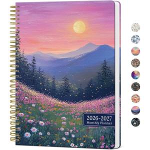 image:imageMonthly Planner 20262027 Aesthetic 2 Year Months Planner Calendar 24Months from January 2026  December 2027 2627 Monthly Calendar Planner Perfect for School Office Home 7 x 10  Midnight BloomFTwilight Bloom