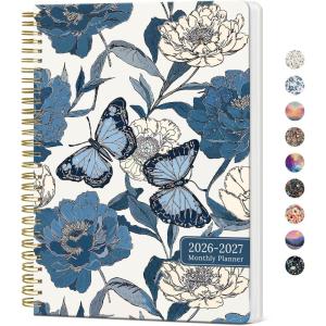 image:imageMonthly Planner 20262027 Aesthetic 2 Year Months Planner Calendar 24Months from January 2026  December 2027 2627 Monthly Calendar Planner Perfect for School Office Home 7 x 10  Midnight BloomTAzure Wings