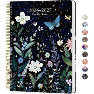 image:imageMonthly Planner 20262027 Aesthetic 2 Year Months Planner Calendar 24Months from January 2026  December 2027 2627 Monthly Calendar Planner Perfect for School Office Home 7 x 10  Midnight BloomDCelestial