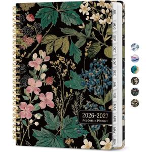 image:imagePlanner 20262027 Academic Monthly and Weekly Calendar Planner for Women July 2026  June 2027 Hardcover Pretty Agenda Planner Book with Tabs Spiral Daily Organizer for School Office Home Supplies 63 x 85  Blue FloralJForest Botanica