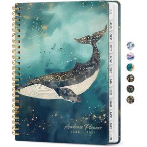 image:imagePlanner 20262027 Academic Monthly and Weekly Calendar Planner for Women July 2026  June 2027 Hardcover Pretty Agenda Planner Book with Tabs Spiral Daily Organizer for School Office Home Supplies 63 x 85  Blue FloralEWhale Dreams