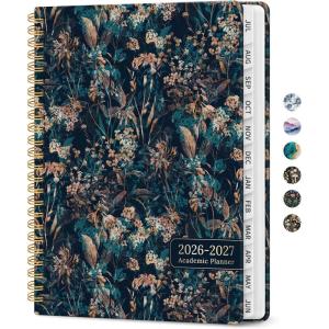 image:imagePlanner 20262027 Academic Monthly and Weekly Calendar Planner for Women July 2026  June 2027 Hardcover Pretty Agenda Planner Book with Tabs Spiral Daily Organizer for School Office Home Supplies 63 x 85  Blue FloralPRoyal Flowers