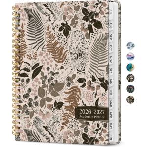 image:imagePlanner 20262027 Academic Monthly and Weekly Calendar Planner for Women July 2026  June 2027 Hardcover Pretty Agenda Planner Book with Tabs Spiral Daily Organizer for School Office Home Supplies 63 x 85  Blue FloralGMagical Forest