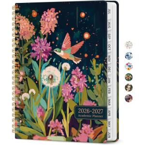 image:imagePlanner 20262027 Academic Year Monthly and Weekly Calendar Planner Jul 2026  Jun 2027 Hardcover Teacher Student Planning Agenda book with Tabs Perfect for School Office Supplies 63 x 85  Wild RoseIHumming Glow
