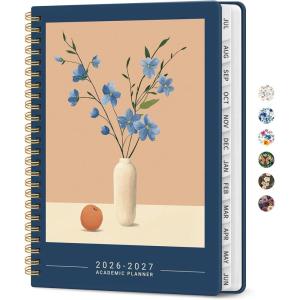 image:imagePlanner 20262027 Academic Year Monthly and Weekly Calendar Planner Jul 2026  Jun 2027 Hardcover Teacher Student Planning Agenda book with Tabs Perfect for School Office Supplies 63 x 85  Wild RoseSSoft Balance