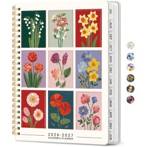 image:imagePlanner 20262027 Academic Year Monthly and Weekly Calendar Planner Jul 2026  Jun 2027 Hardcover Teacher Student Planning Agenda book with Tabs Perfect for School Office Supplies 63 x 85  Wild RoseTFloral Gallery