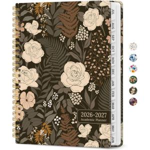 image:imagePlanner 20262027 Academic Year Monthly and Weekly Calendar Planner Jul 2026  Jun 2027 Hardcover Teacher Student Planning Agenda book with Tabs Perfect for School Office Supplies 63 x 85  Wild RoseCWild Rose