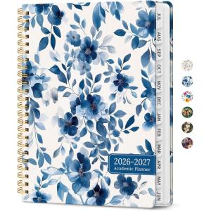 image:imagePlanner 20262027 Academic Year Monthly and Weekly Calendar Planner Jul 2026  Jun 2027 Hardcover Teacher Student Planning Agenda book with Tabs Perfect for School Office Supplies 63 x 85  Wild RoseNWatercolor Petal