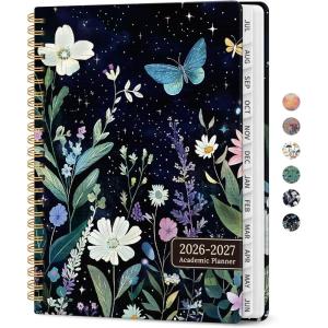 image:imagePlanner 20262027 Academic Year Weekly and Monthly Calender Planner from Jul 2026  Jun 2027 Spiral Bound School Planning Book Perfect for Teacher Student Women amp Men A5 63 x 85 HerbsCCelestial