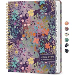 image:imagePlanner 20262027 Academic Year Weekly and Monthly Calender Planner from Jul 2026  Jun 2027 Spiral Bound School Planning Book Perfect for Teacher Student Women amp Men A5 63 x 85 HerbsFLavendar Floral