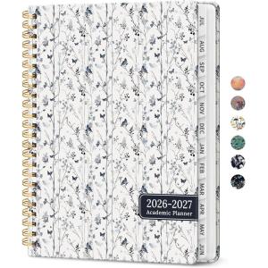 image:imagePlanner 20262027 Academic Year Weekly and Monthly Calender Planner from Jul 2026  Jun 2027 Spiral Bound School Planning Book Perfect for Teacher Student Women amp Men A5 63 x 85 HerbsQButterfly Grove