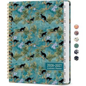 image:imagePlanner 20262027 Academic Year Weekly and Monthly Calender Planner from Jul 2026  Jun 2027 Spiral Bound School Planning Book Perfect for Teacher Student Women amp Men A5 63 x 85 HerbsHCats in Vine