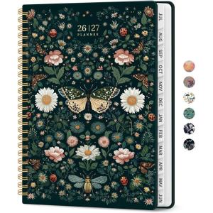 image:imagePlanner 20262027 Academic Year Weekly and Monthly Calender Planner from Jul 2026  Jun 2027 Spiral Bound School Planning Book Perfect for Teacher Student Women amp Men A5 63 x 85 HerbsPInsects in Blooms