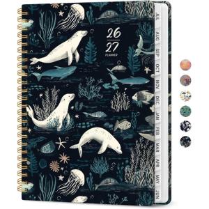 image:imagePlanner 20262027 Academic Year Weekly and Monthly Calender Planner from Jul 2026  Jun 2027 Spiral Bound School Planning Book Perfect for Teacher Student Women amp Men A5 63 x 85 HerbsMSecret Sea