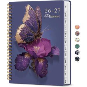 image:imagePlanner 20262027 Academic Year Weekly and Monthly Calender Planner from Jul 2026  Jun 2027 Spiral Bound School Planning Book Perfect for Teacher Student Women amp Men A5 63 x 85 HerbsRRoyal Flutter
