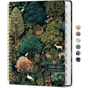 image:imagePlanner 20262027 Academic Year Weekly and Monthly Calender Planner from Jul 2026  Jun 2027 Spiral Bound School Planning Book Perfect for Teacher Student Women amp Men A5 63 x 85 HerbsDEnchanted Grove