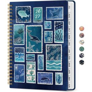 image:imagePlanner 20262027 Academic Year Weekly and Monthly Calender Planner from Jul 2026  Jun 2027 Spiral Bound School Planning Book Perfect for Teacher Student Women amp Men A5 63 x 85 HerbsXOcean Postmarks