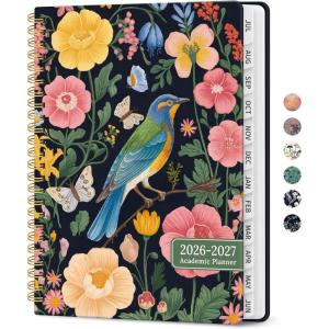 image:imagePlanner 20262027 Academic Year Weekly and Monthly Calender Planner from Jul 2026  Jun 2027 Spiral Bound School Planning Book Perfect for Teacher Student Women amp Men A5 63 x 85 HerbsTGarden Bird