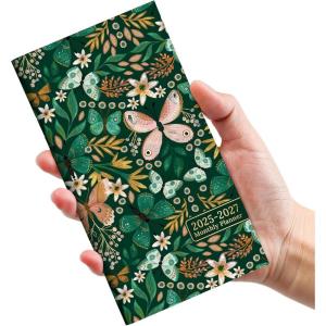 image:imagePocket Calendar 20262027 for Purse Two Year Monthly Planner Pocket Size Jan 2026 to Dec 2027 Monthly Planner Small Size 65 x 35  WildflowersButterfly