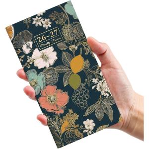 image:imagePocket Calendar 20262027 for Purse Two Year Monthly Planner Pocket Size Jan 2026 to Dec 2027 Monthly Planner Small Size 65 x 35  WildflowersCitrus Bloom