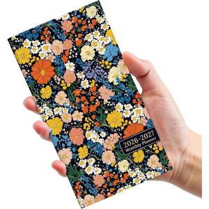 image:imagePocket Calendar 20262027 for Purse Two Year Monthly Planner Pocket Size Jan 2026 to Dec 2027 Monthly Planner Small Size 65 x 35  WildflowersColorful Blossoms
