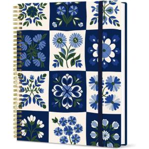 image:imageTaja Large Spiral Lined Journal for Women 85 x 11 Notebooks for Work Collge Ruled A4 Aesthetic Cute Journaling Notebooks for Writing Plastic Cover CelestialPPetal Array