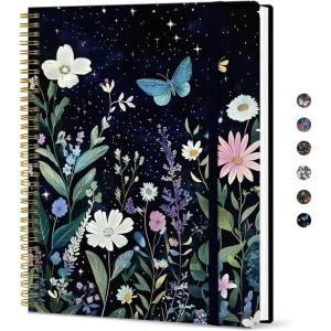 image:imageTaja Large Spiral Lined Journal for Women 85 x 11 Notebooks for Work Collge Ruled A4 Aesthetic Cute Journaling Notebooks for Writing Plastic Cover CelestialACelestial
