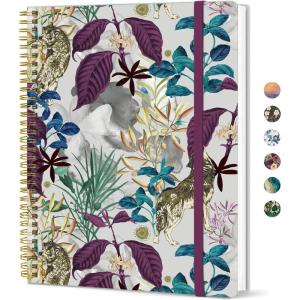 image:imageTaja Large Spiral Lined Journal for Women 85 x 11 Notebooks for Work Collge Ruled A4 Aesthetic Cute Journaling Notebooks for Writing Plastic Cover CelestialJJungle