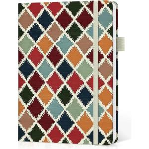 image:imageTaja Lined Journal Notebook for Women amp Men Hardcover Leather Journal for writing A5 College Ruled Notebook for Work amp Note Taking Perfect for Office School Home Supplies 160 Pages GardenKRetro Argyle