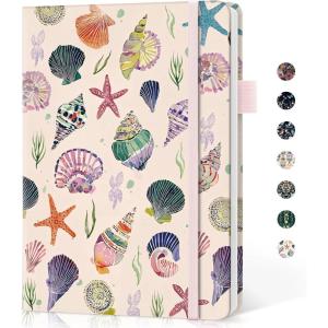 image:imageTaja Lined Journal Notebook for Women amp Men Hardcover Leather Journal for writing A5 College Ruled Notebook for Work amp Note Taking Perfect for Office School Home Supplies 160 Pages GardenLSea Shell