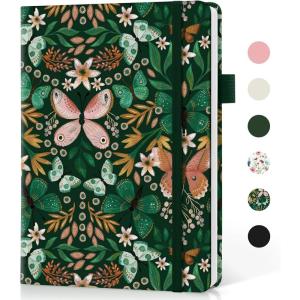 image:imageTaja Lined Journal Notebook for Women amp Men Hardcover Leather Journal for writing A5 College Ruled Notebook for Work amp Note Taking Perfect for Office School Home Supplies 160 Pages GardenCButterfly