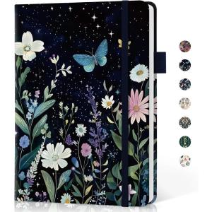 image:imageTaja Lined Journal Notebook for Women amp Men Hardcover Leather Journal for writing A5 College Ruled Notebook for Work amp Note Taking Perfect for Office School Home Supplies 160 Pages GardenGCelestial