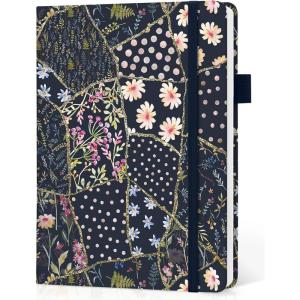 image:imageTaja Lined Journal Notebook for Women amp Men Hardcover Leather Journal for writing A5 College Ruled Notebook for Work amp Note Taking Perfect for Office School Home Supplies 160 Pages GardenBPatchwork Floral