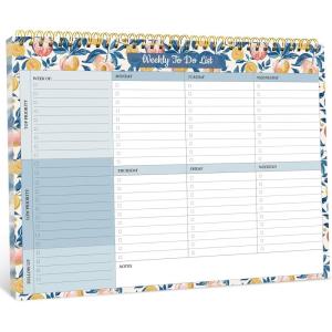 image:imageTaja Weekly To Do List Notepad with 52 Undated Sheets8511 Weekly Desk Planner for Women amp Man Work and Home 1 Pack Violet DreamlCitrus Grove