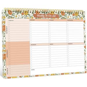 image:imageTaja Weekly To Do List Notepad with 52 Undated Sheets8511 Weekly Desk Planner for Women amp Man Work and Home 1 Pack Violet DreamqSunshine Field