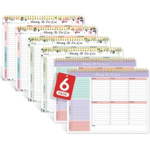 image:imageTaja Weekly To Do List Notepad with 52 Undated Sheets8511 Weekly Desk Planner for Women amp Man Work and Home 1 Pack Violet DreamzMulti