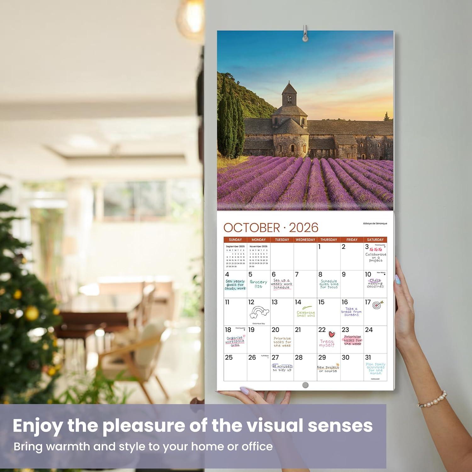 image:image2026 Calendar Beach Monthly Wall Calendar 2026 Runs from Nov 2025 Dec 2026 Hanging Wall Calendar 116 x 24Opened Full Page Layout for Organizing Perfect PresentNFrance